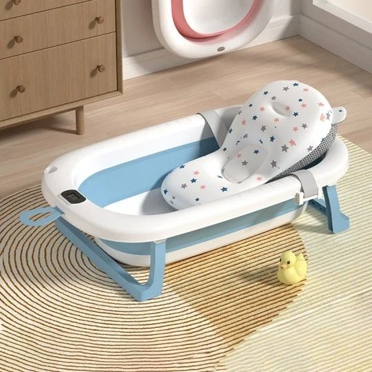 Foldable Bathtub with Cushion Set