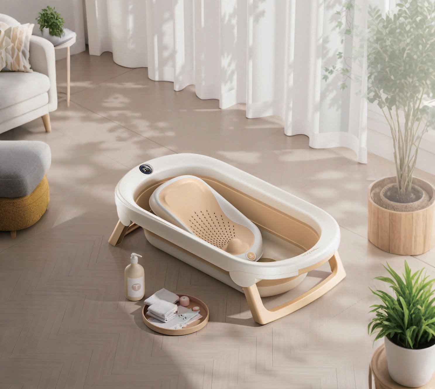 Premium Double-Layer Baby Bath Tub
