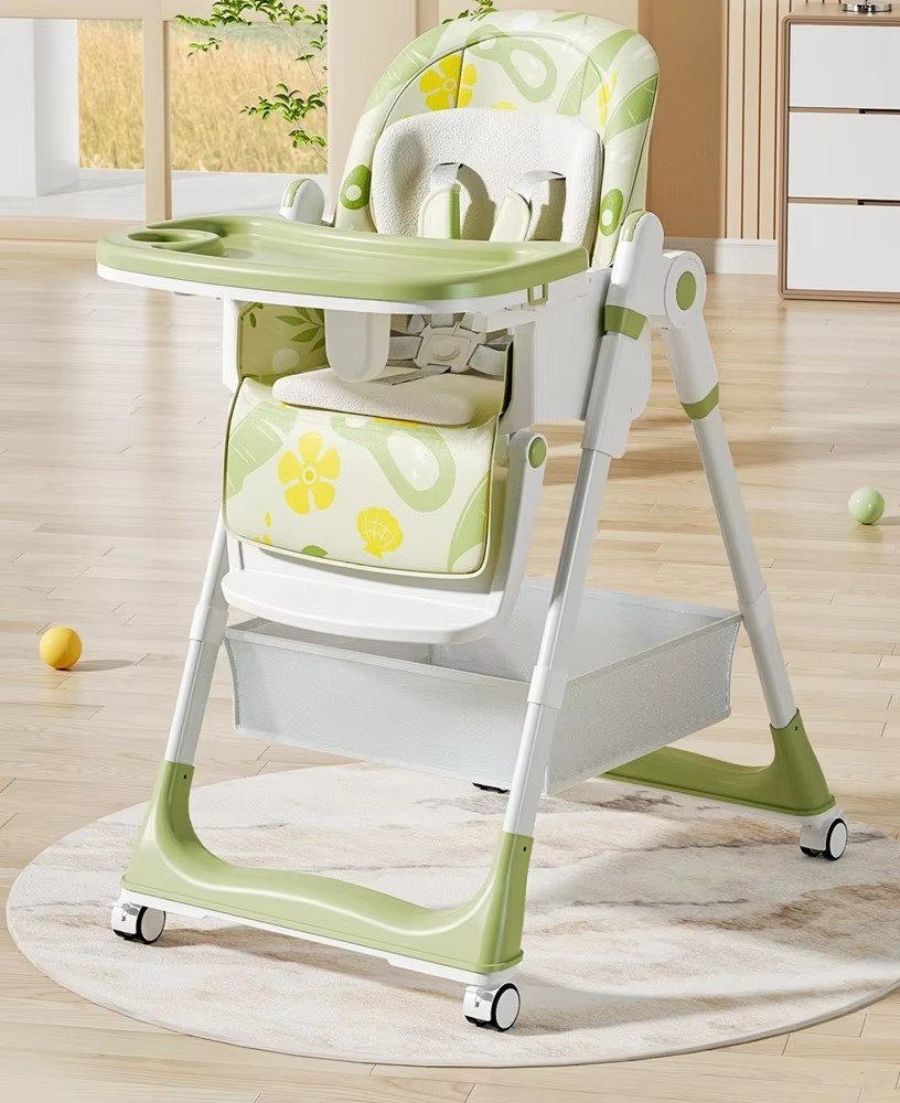 baby feeding chair foldable high chair with floral pattern seat modern home interior ELSABABY manufacturer